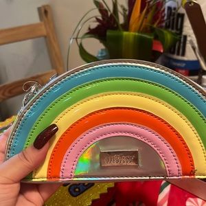 Rainbow holographic purse small